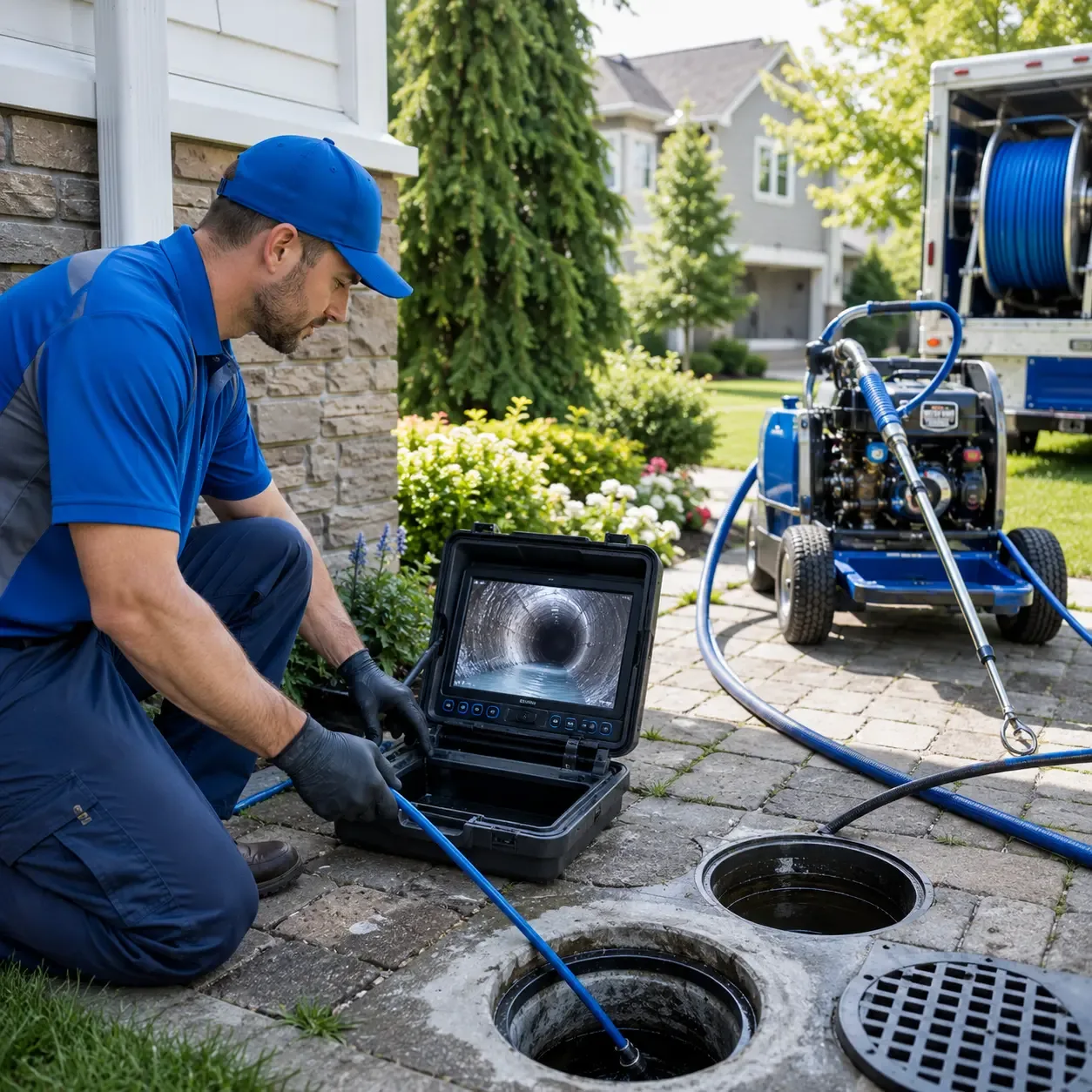 Outdoor drain cleaning professionals serving Elnora, IN
