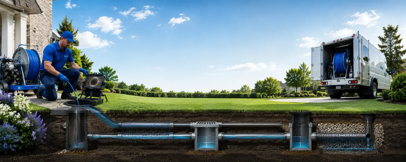 Outdoor drain cleaning information for Elnora, IN